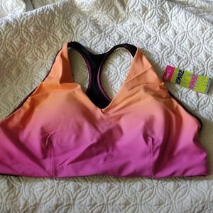XXL NWT Zumba sports bra ombre orange and pink